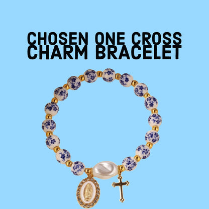 Chosen one cross charm bracelet